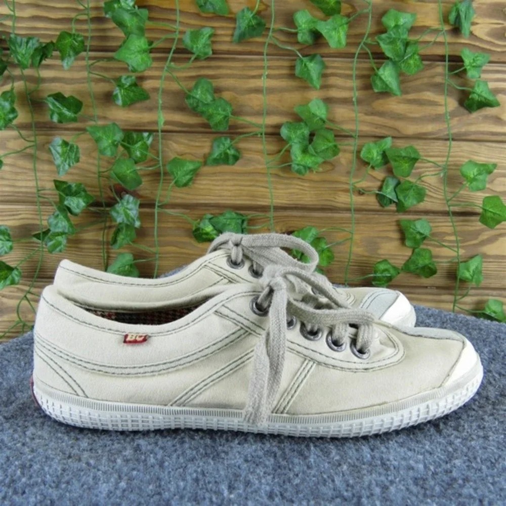 BC Footwear Women's Houndstooth Sneaker Beige Fabric Sz 6.5‎ Medium  Used 2025